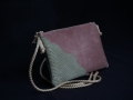 Les Cuirs de Lune - Pochette Onde bois de rose, vert de gris