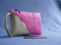 Pochette Onde rose vert tendre