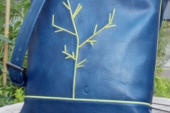 Les Cuirs de Lune - Sac %22Saule%22 Bleu Vert